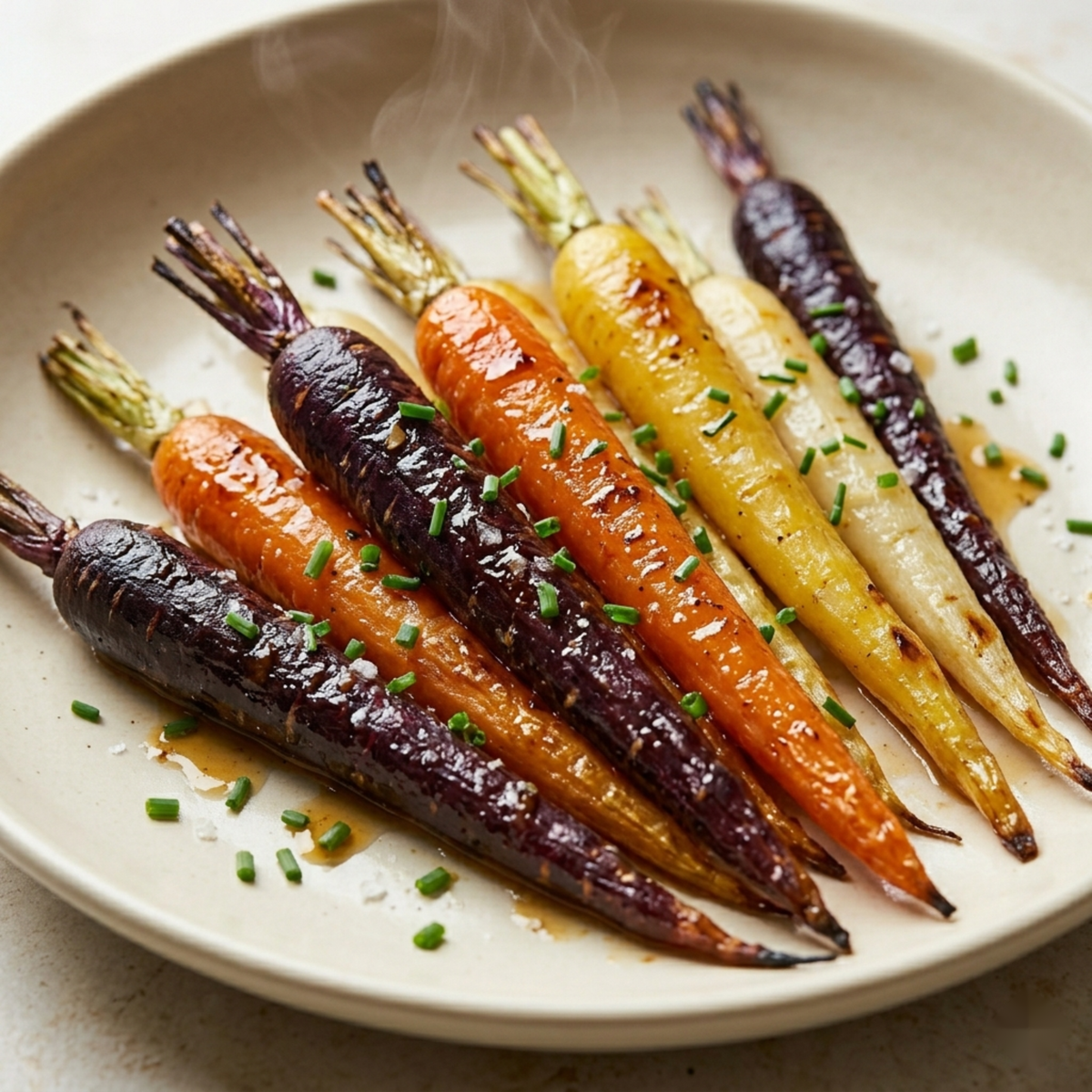 Smoked Honey Roasted Carrots with Chives