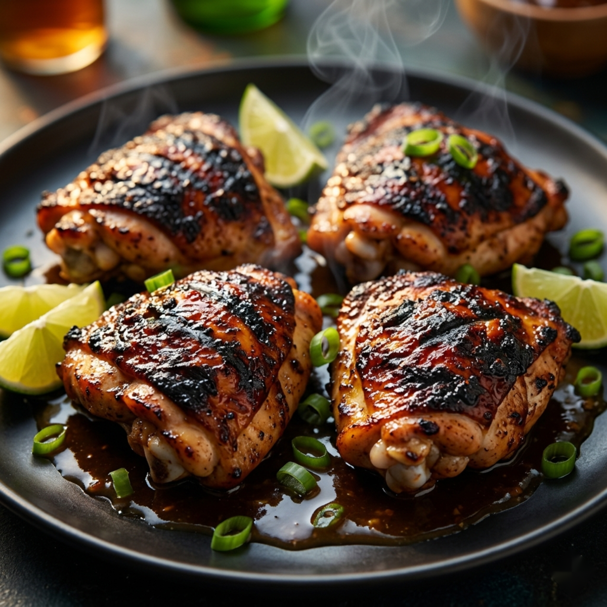 Jamaican Jerk Grilled Chicken Thighs