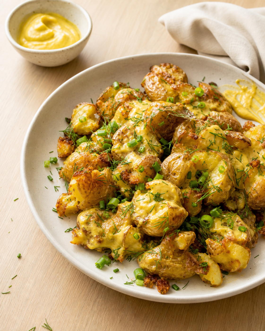 Crispy Potato Salad with Ballpark Boom Aioli with Ballpark Boom