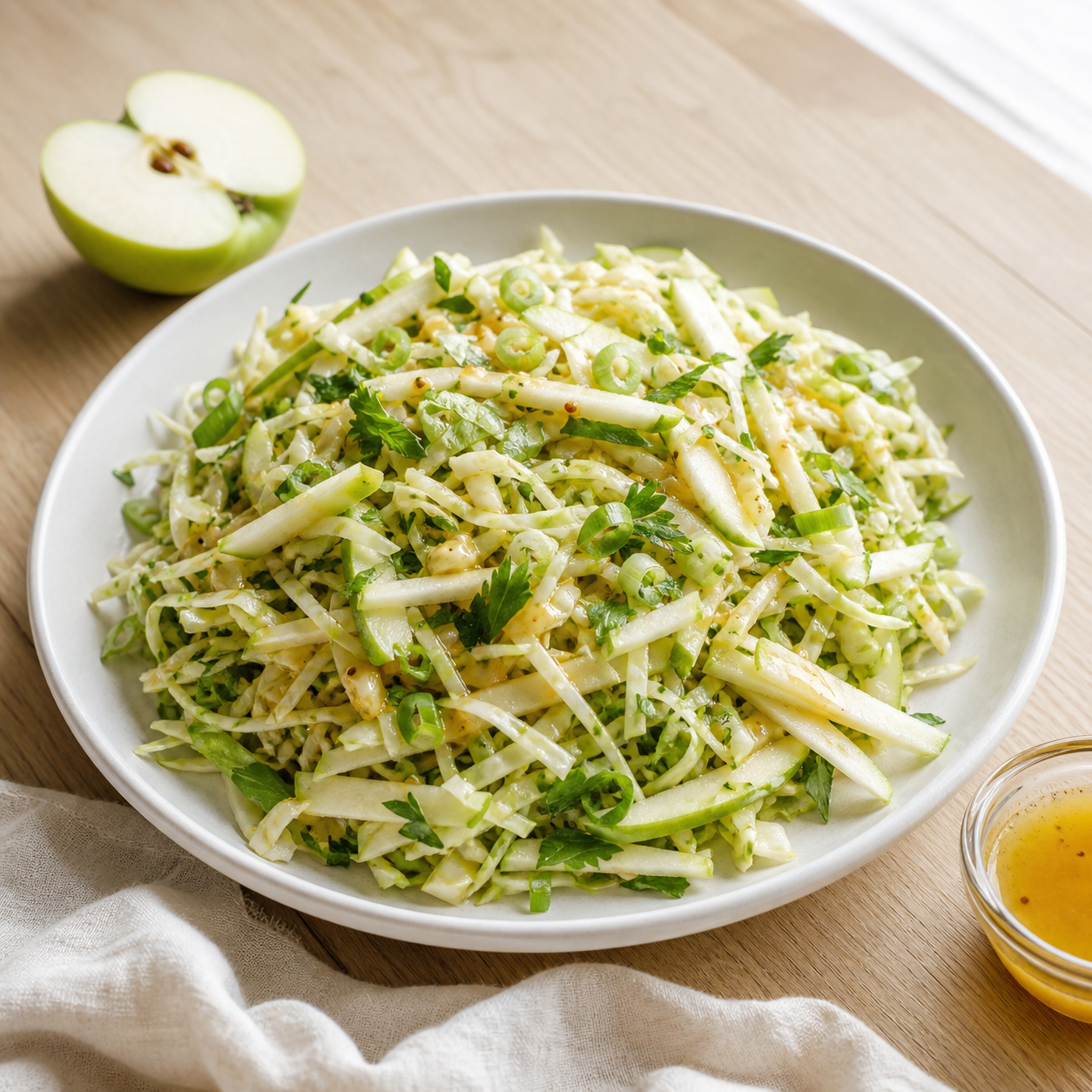 Smoked Honey Apple Slaw with Smoked Honey Mustard